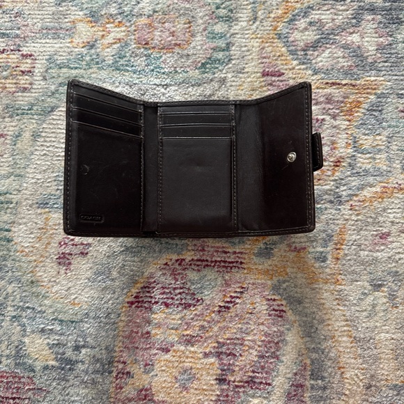 Coach Brown Monogram Wallet with Silver Buckle - Picture 4 of 4